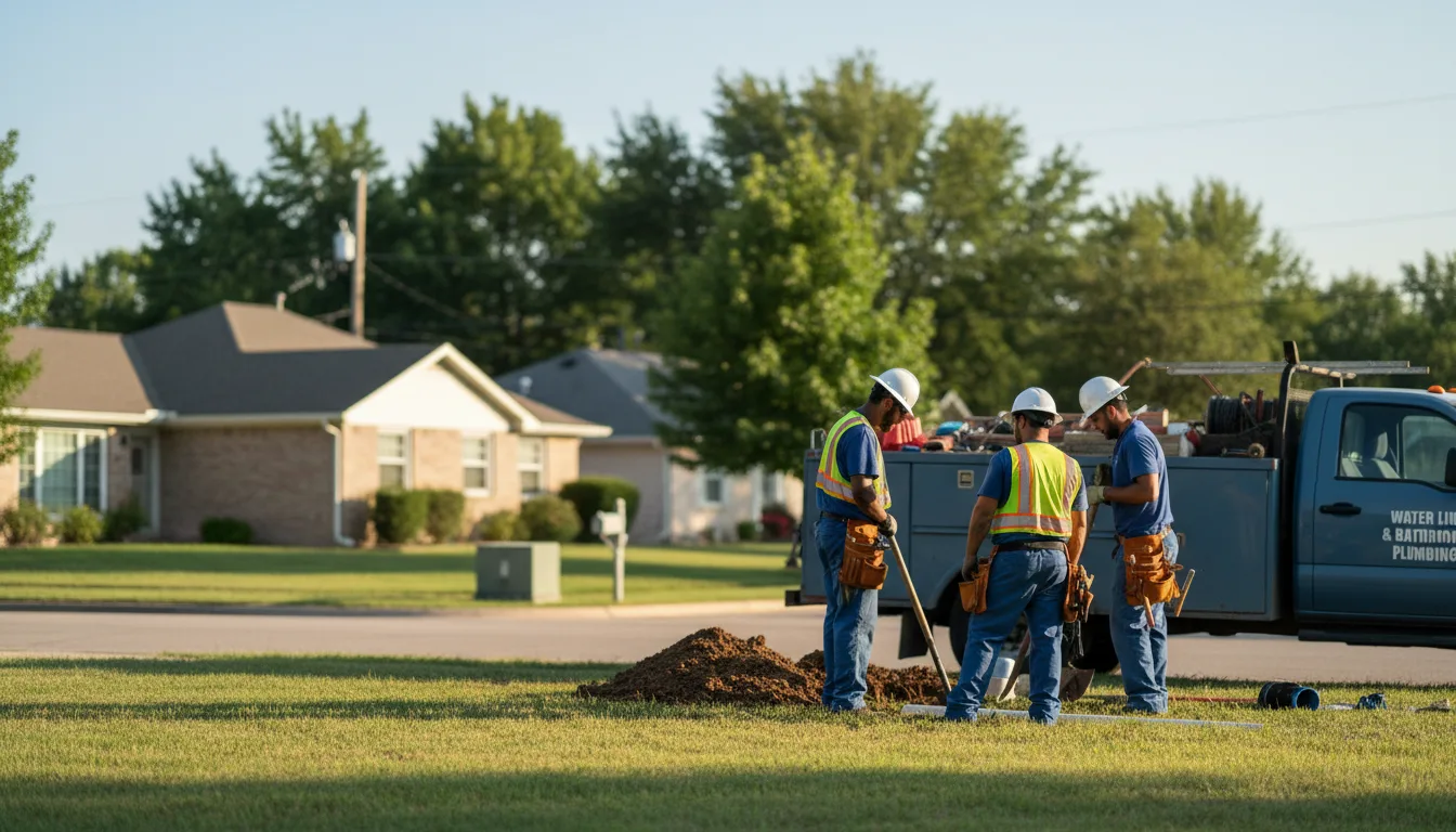 Residential water line and bathroom plumbing service in Clarksburg, WV